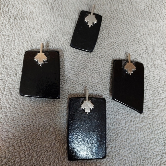 Set of 5 Fused Glass Pendants - Picture 6 of 9